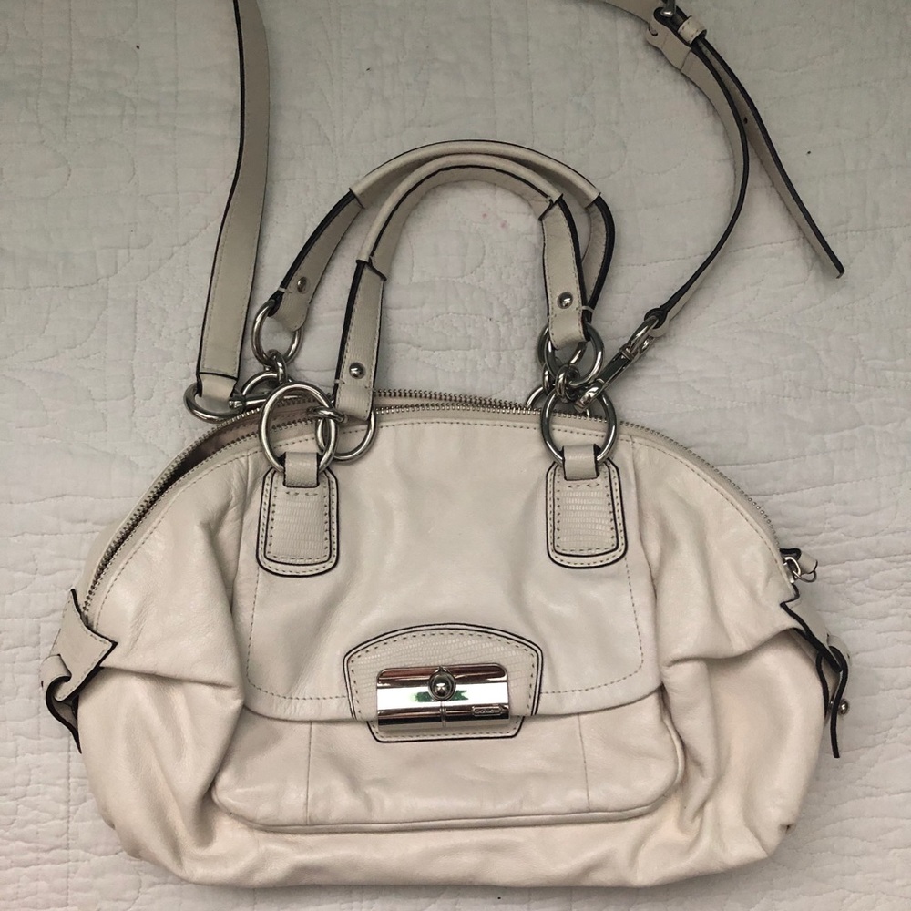 White coach bag